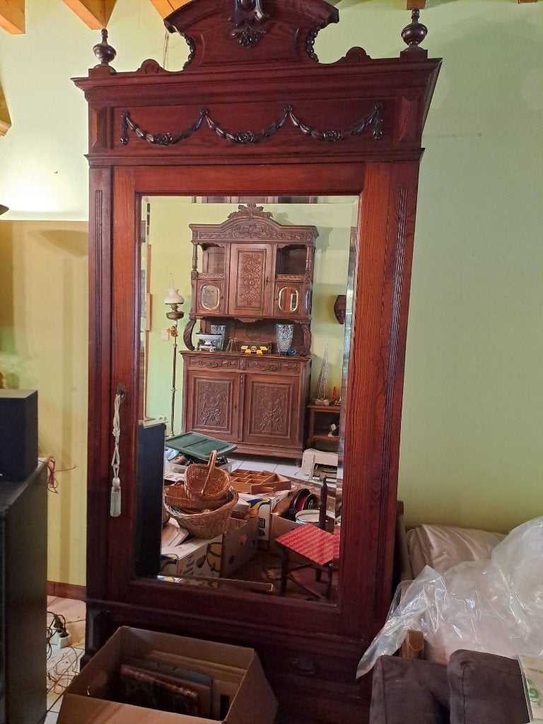 armoire avec miroir, Pin, 100 à 150 cm, Enlèvement, 200 cm ou plus