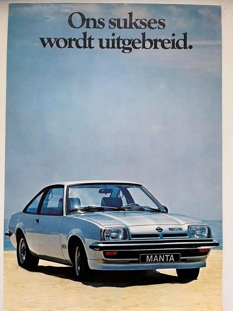 Opel Manta B folder brochure, Ophalen of Verzenden, Zo goed als nieuw, Opel