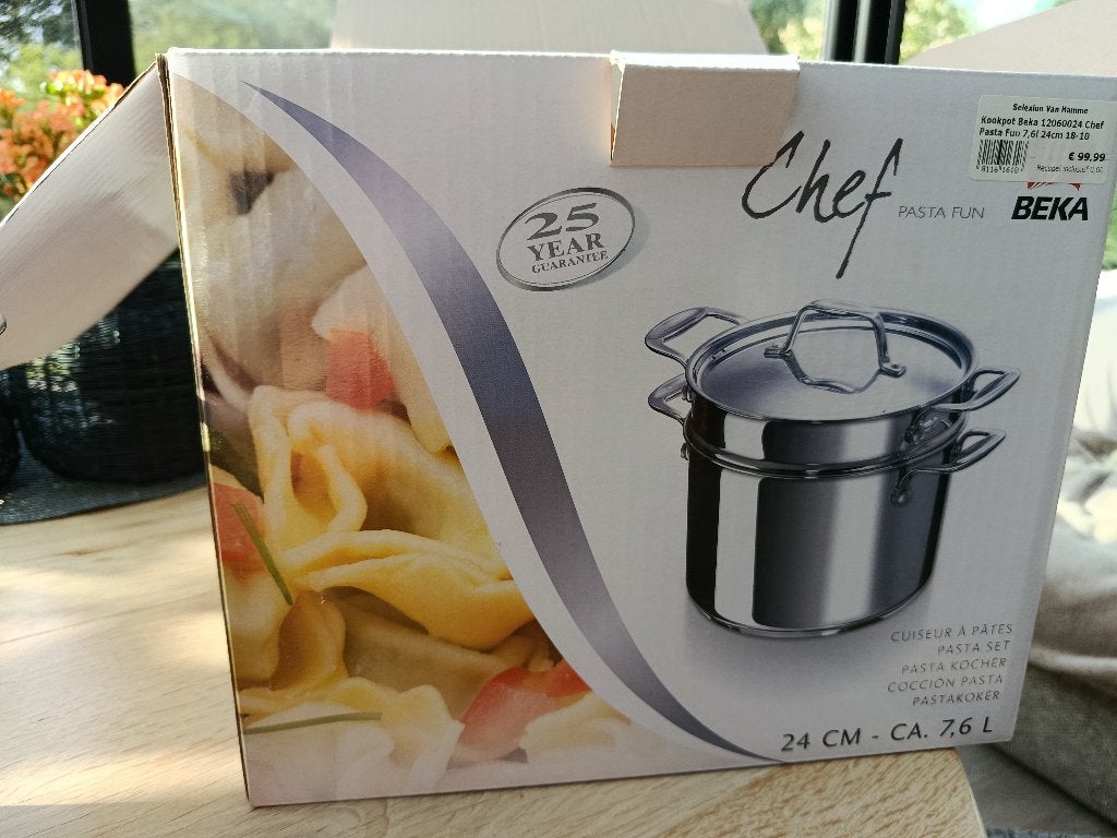 Marmite à pâtes Beka, Neuf, Inox, Compatible lave-vaisselle, Enlèvement
