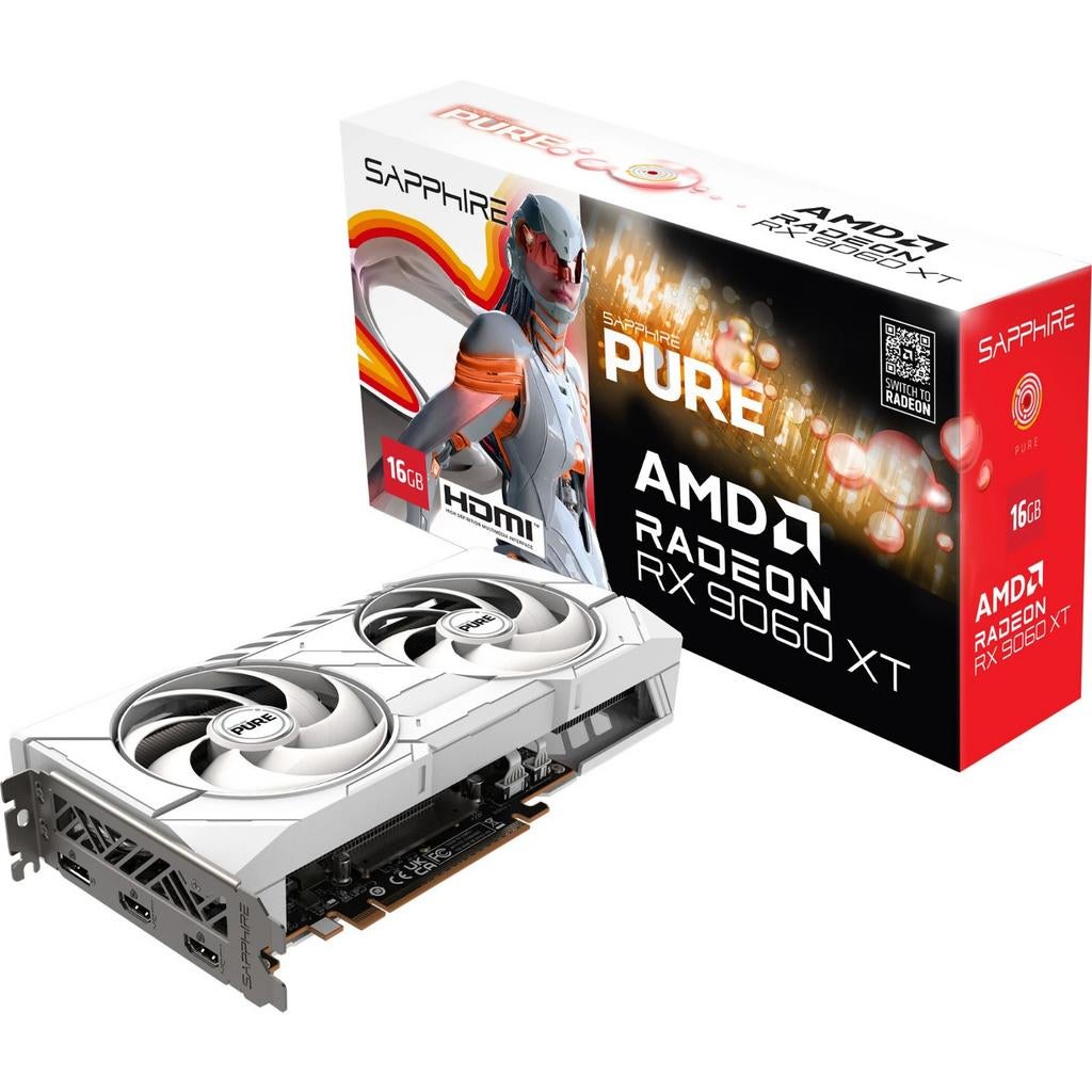 SAPPHIRE RX 9060XT 16GB PULSE WHITE, Informatique & Logiciels, Cartes vidéo, AMD