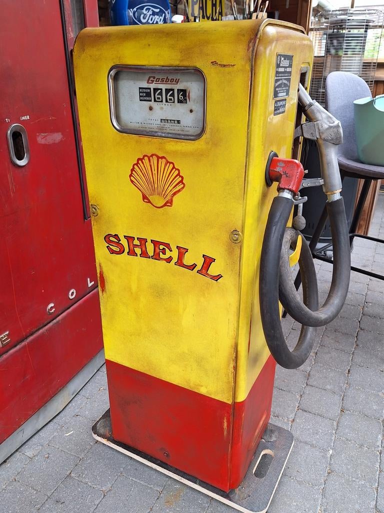 Gasboy 100L benzinepomp in Shell uitvoering, Enlèvement