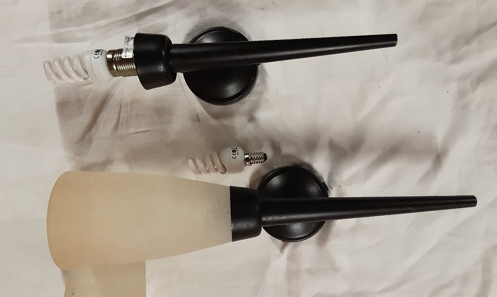Wandlichten, Huis en Inrichting, Lampen | Wandlampen, Ophalen, Zwart