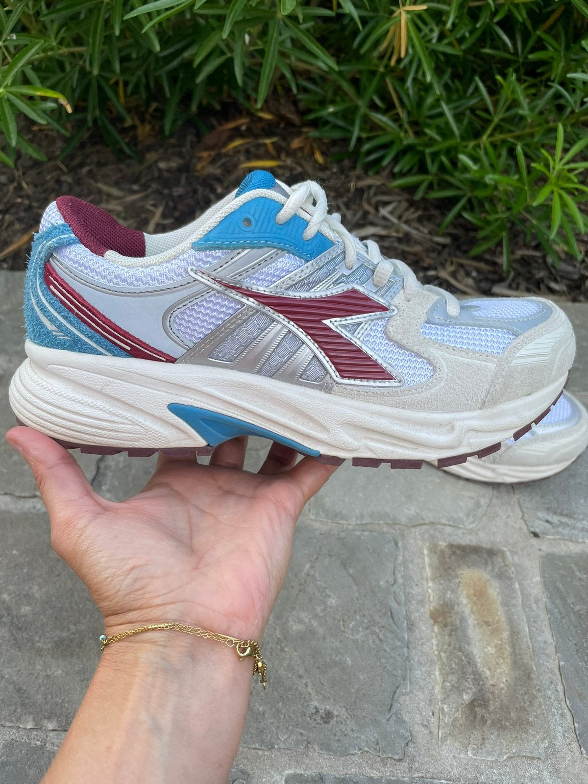 Diadora Mythos Star Sneakers wit-blauw-wijnrood, Ophalen of Verzenden, Nieuw, Wit, Sneakers