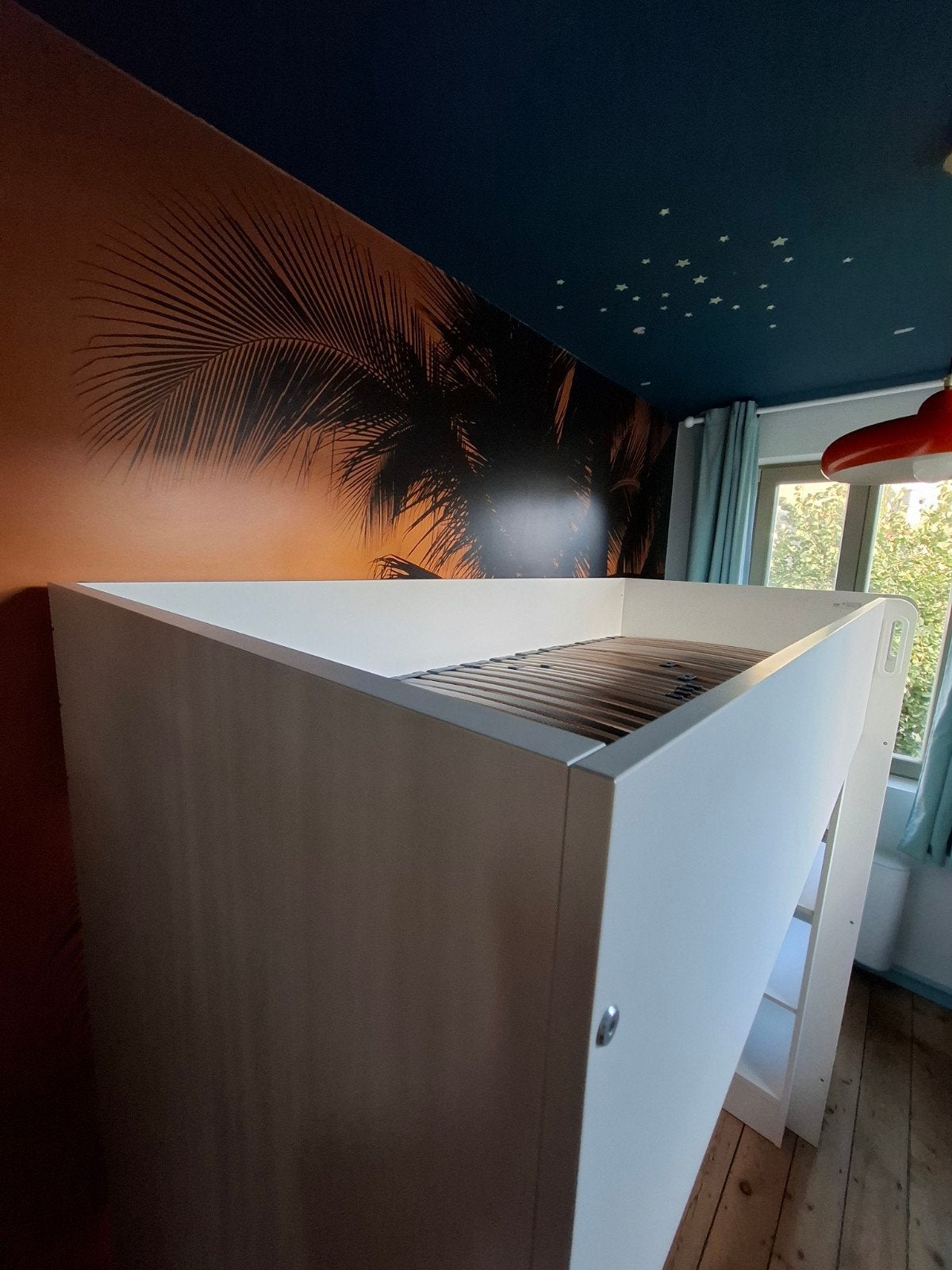 SMÅSTAD Hoogslaper, wit en donkergroen, Ophalen, Hoogslaper