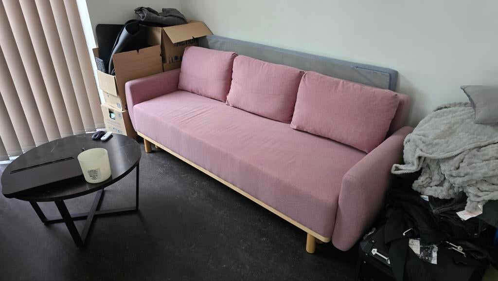 Nette roze slaapbank IKEA GRUNNARP zetel - Rookvrij huis, Ophalen