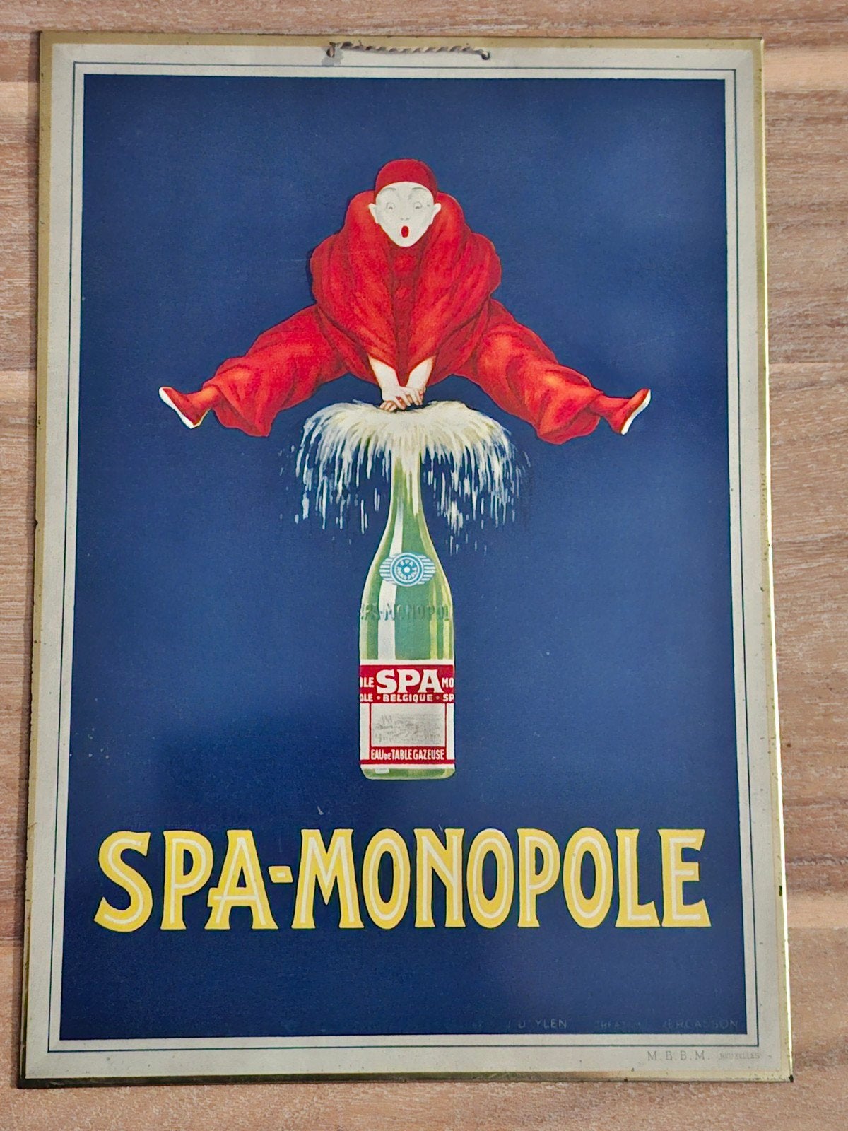 SPA MONOPOLE reclame blik  , zeer mooie staat . Nr 2, Ophalen of Verzenden, Zo goed als nieuw, Reclamebord