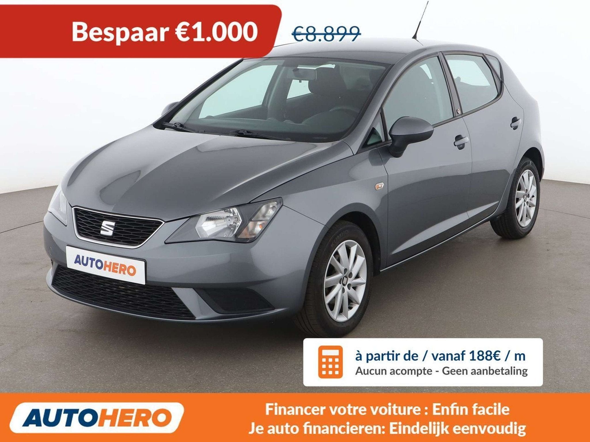 SEAT Ibiza 1.0 Reference (année de construction 2017), Autos, Achat, 1049 kg, Boîte manuelle, Ibiza