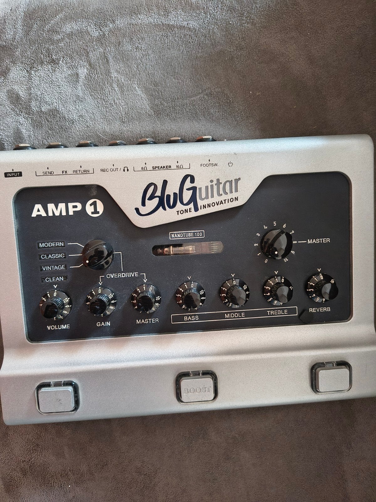Defecte Amp1 Bluguitar Silver Edition, Ophalen of Verzenden, Gitaar, 100 watt of meer