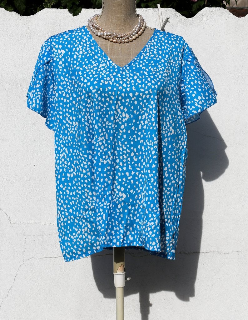 Jolie blouse XL - neuve, Enlèvement ou Envoi, Neuf, Taille 42/44 (L), Bleu