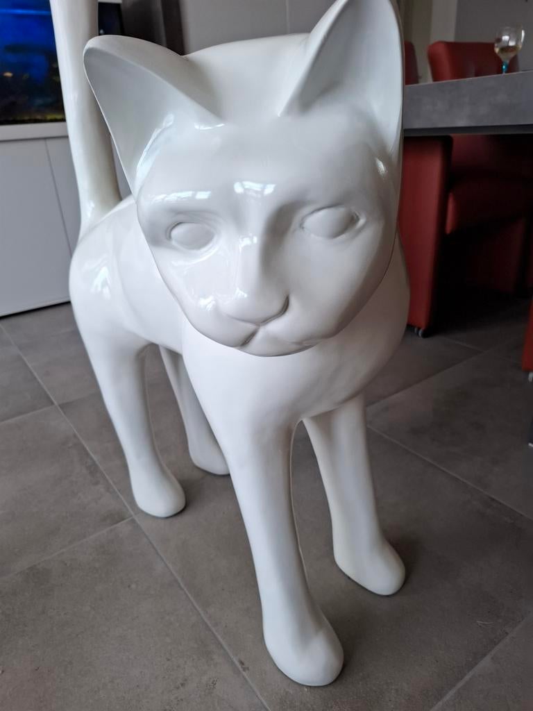 Grote witte kat XXL, Tuin en Terras, Ophalen