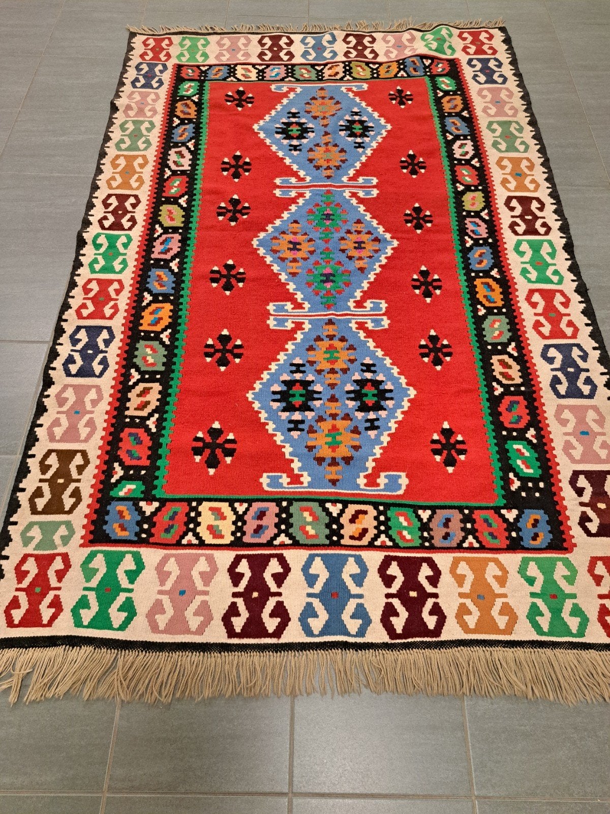 Perzisch Kelim, Handgemaakt van wol 203cm135cm, Ophalen
