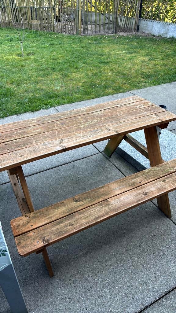 Picknick tafel kindermaat, Tuin en Terras, Picknicktafels, Gebruikt, Rechthoekig, Hout, Ophalen