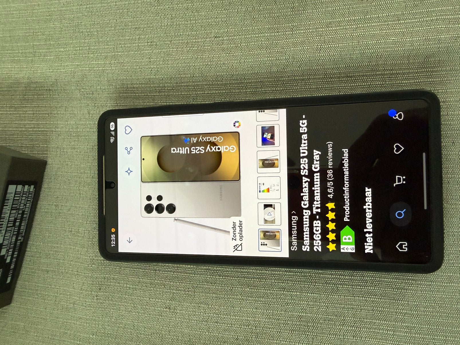 Samsung S25 Ultra Titanium 256giga, Ophalen, Overige modellen, Touchscreen, Zo goed als nieuw