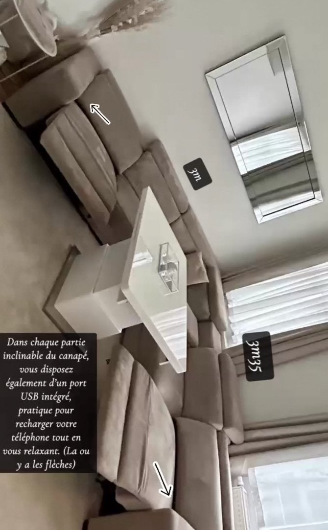 Canape beige taupe, Enlèvement, Comme neuf, Tissus, Grand canape