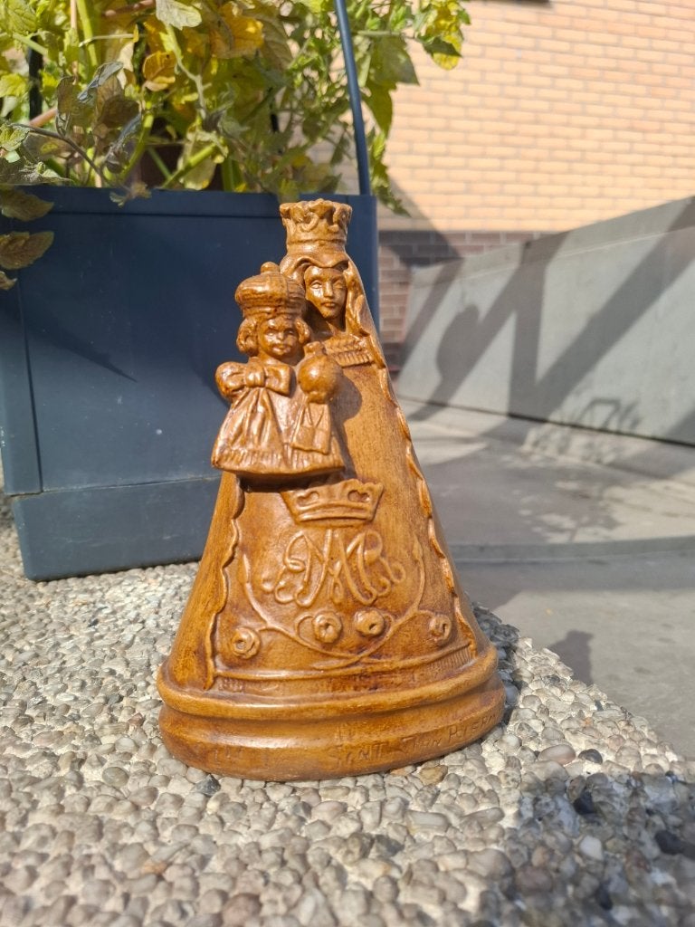 Beeld - Onze Lieve Vrouw van Poperinge, Antiek en Kunst, Ophalen, Handgemaakt, 20 - 50 cm, Beeld
