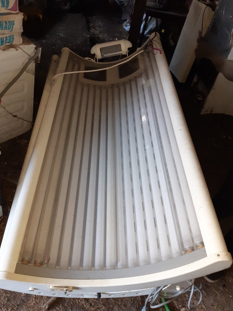 zonnebank met gezichtsbruiner, Electroménager, Solarium, Banc solaire & Bronzage facial, Enlèvement, Utilisé, Solarium visage