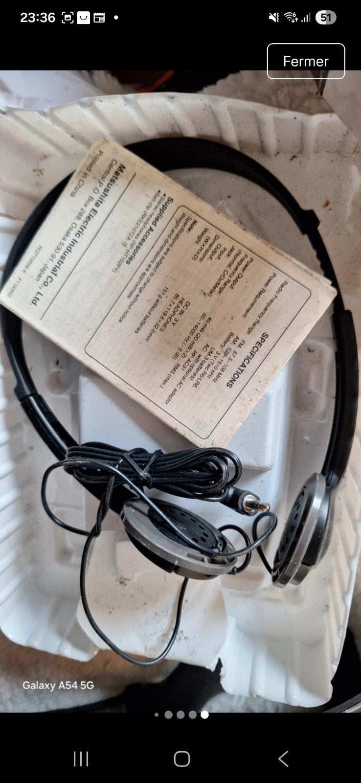 Walkman Panasonic RQ-V60 neuf  boite avec écouteurs origine​, Enlèvement ou Envoi, Walkman ou Baladeur