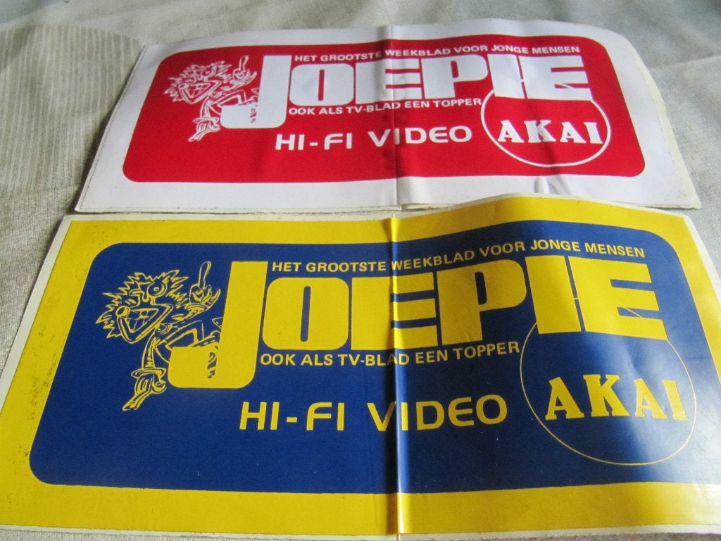 Stickers van weekblad "JOEPIE"., Verzamelen, Ophalen of Verzenden, Zo goed als nieuw, Film, Tv of Omroep