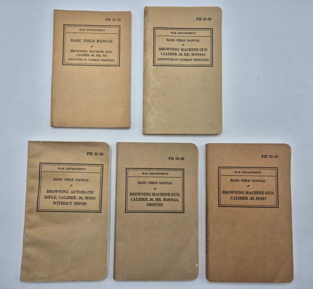 US WWII Lot 5 Manuals Cal. .30 en Cal. .50 Machine Guns, Verzenden, Landmacht