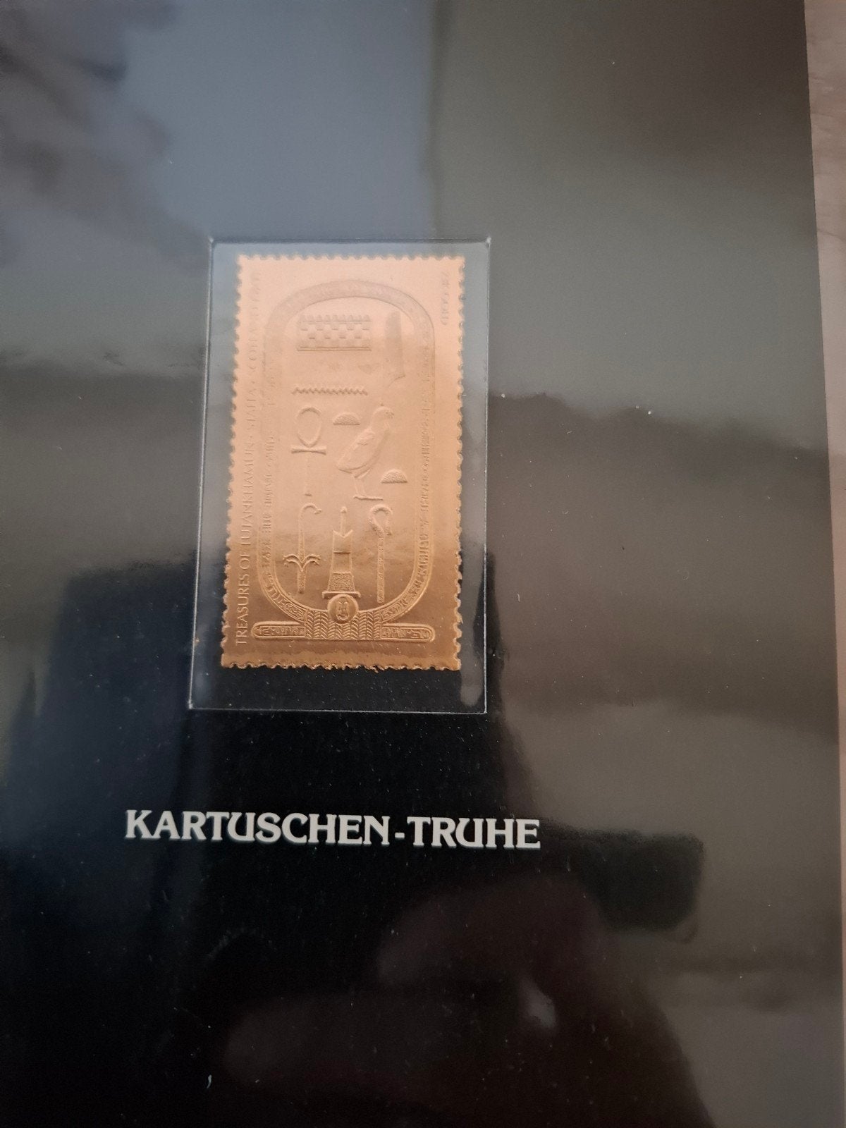 Verguld gouden postzegels 23k toetanchamon, Ophalen