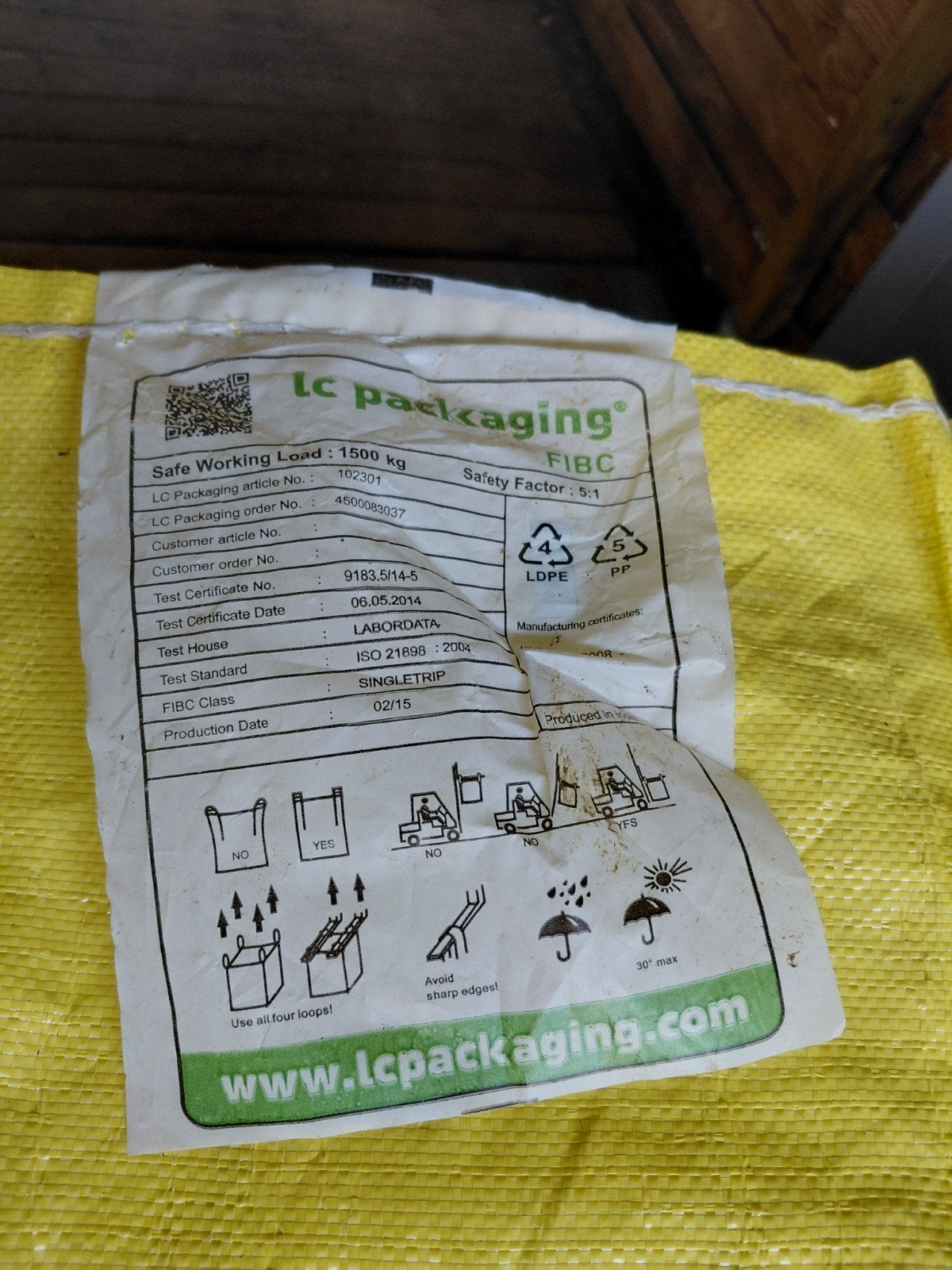 Grote stevige Puinzak 20€/stuk, Ophalen, Overige typen