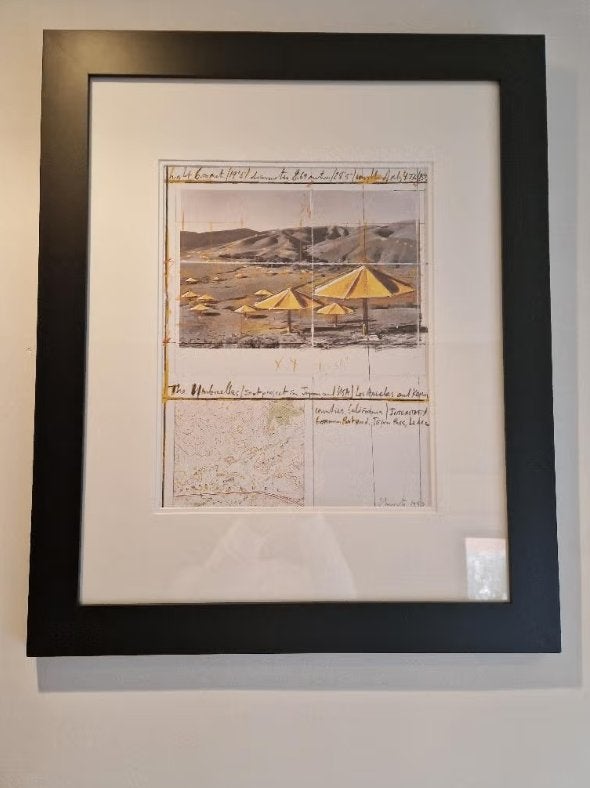 Christo - "The Yellow Umbrellas, Antiek en Kunst, Ophalen of Verzenden