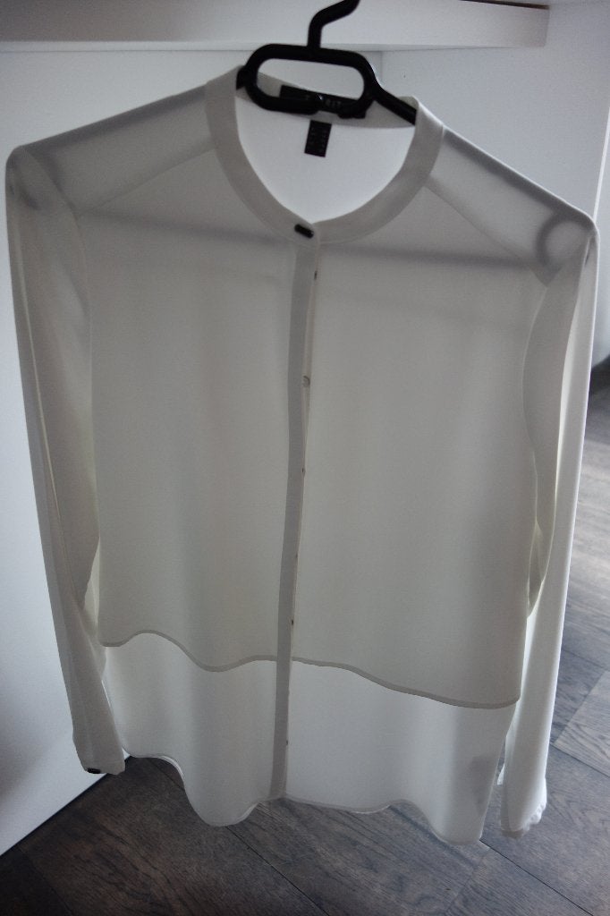 Chemisier sans col fluide écru "ESPRIT", Kleding | Dames, Esprit, Verzenden, Nieuw
