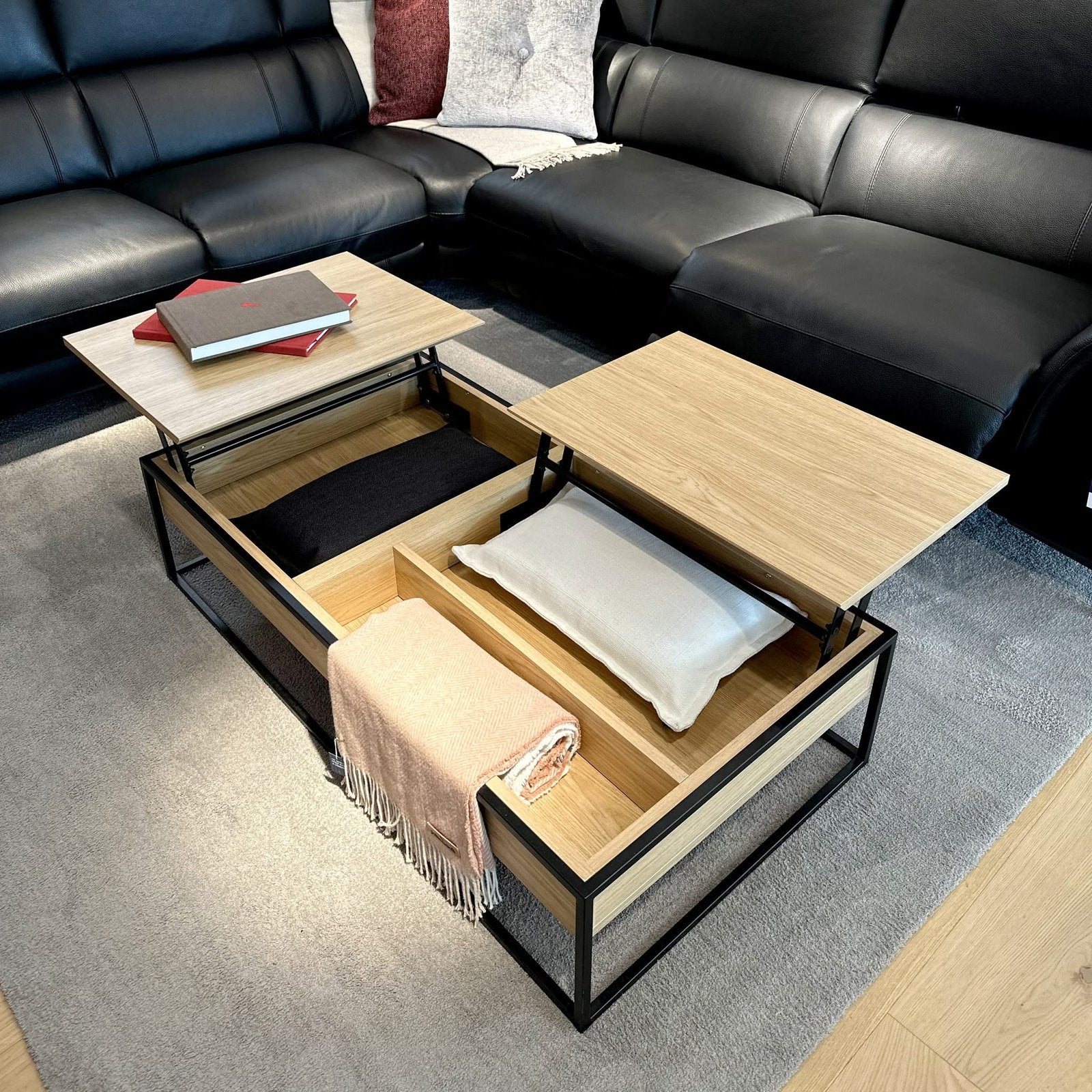 Table basse poltronesofa, 100 à 150 cm, Chêne, Comme neuf, Enlèvement