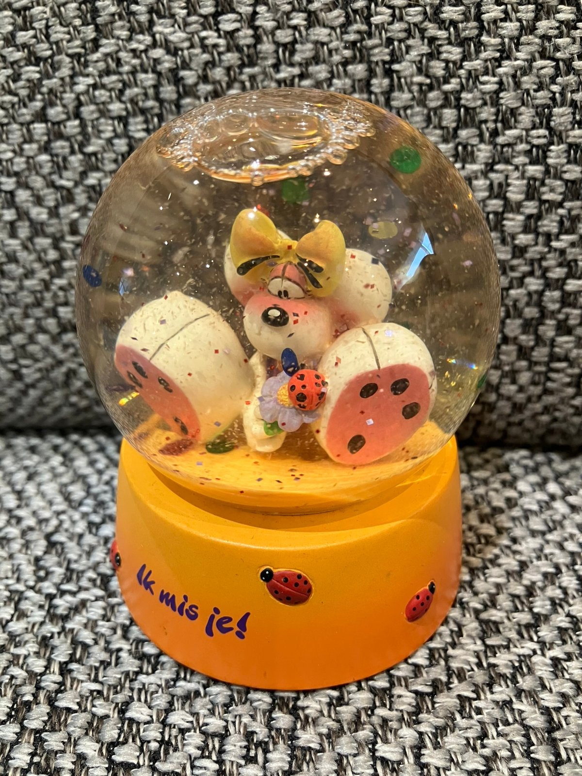 Diddl sneeuwbol didlina met  lieveheersbeestje ik mis je, Enlèvement ou Envoi, Diddl, Comme neuf