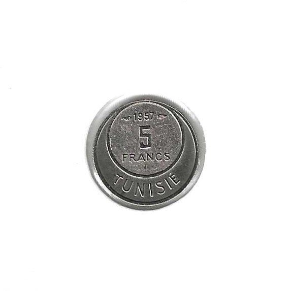 Tunesië, 5 Francs 1957., Timbres & Monnaies, Enlèvement ou Envoi, Autres pays, Monnaie en vrac