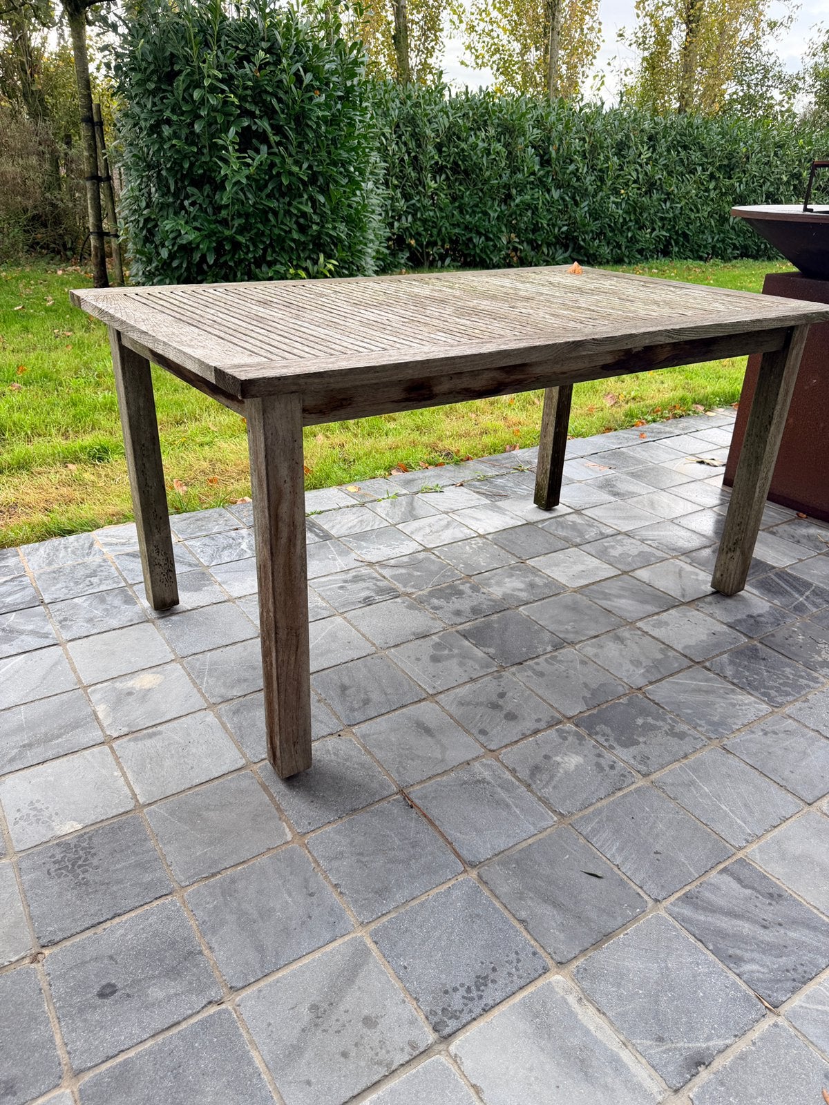Tuintafel teak, Ophalen, Gebruikt, Rechthoekig