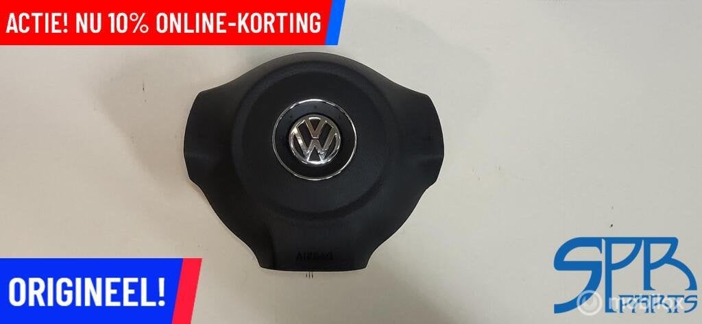 Stuurairbag origineel Vw POLO 6R 6R0880201 AIRBAG STUUR BLUE, Gebruikt, Volkswagen, Ophalen of Verzenden, Volkswagen