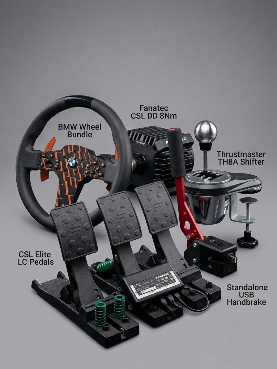 Complete Simracing Set – Fanatec CSL DD 8Nm + Pedalen LC + T, Ophalen
