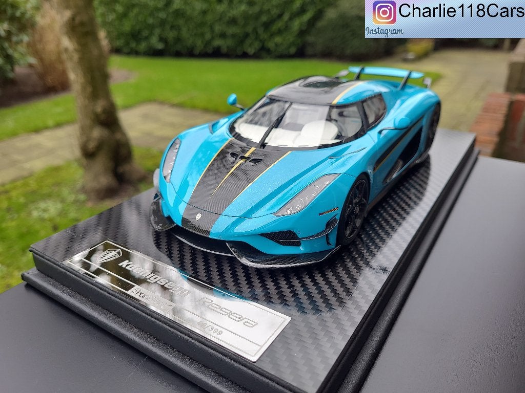 FrontiArt 1/18 Koenigsegg Regera – Pearl Blue, Ophalen of Verzenden, Nieuw