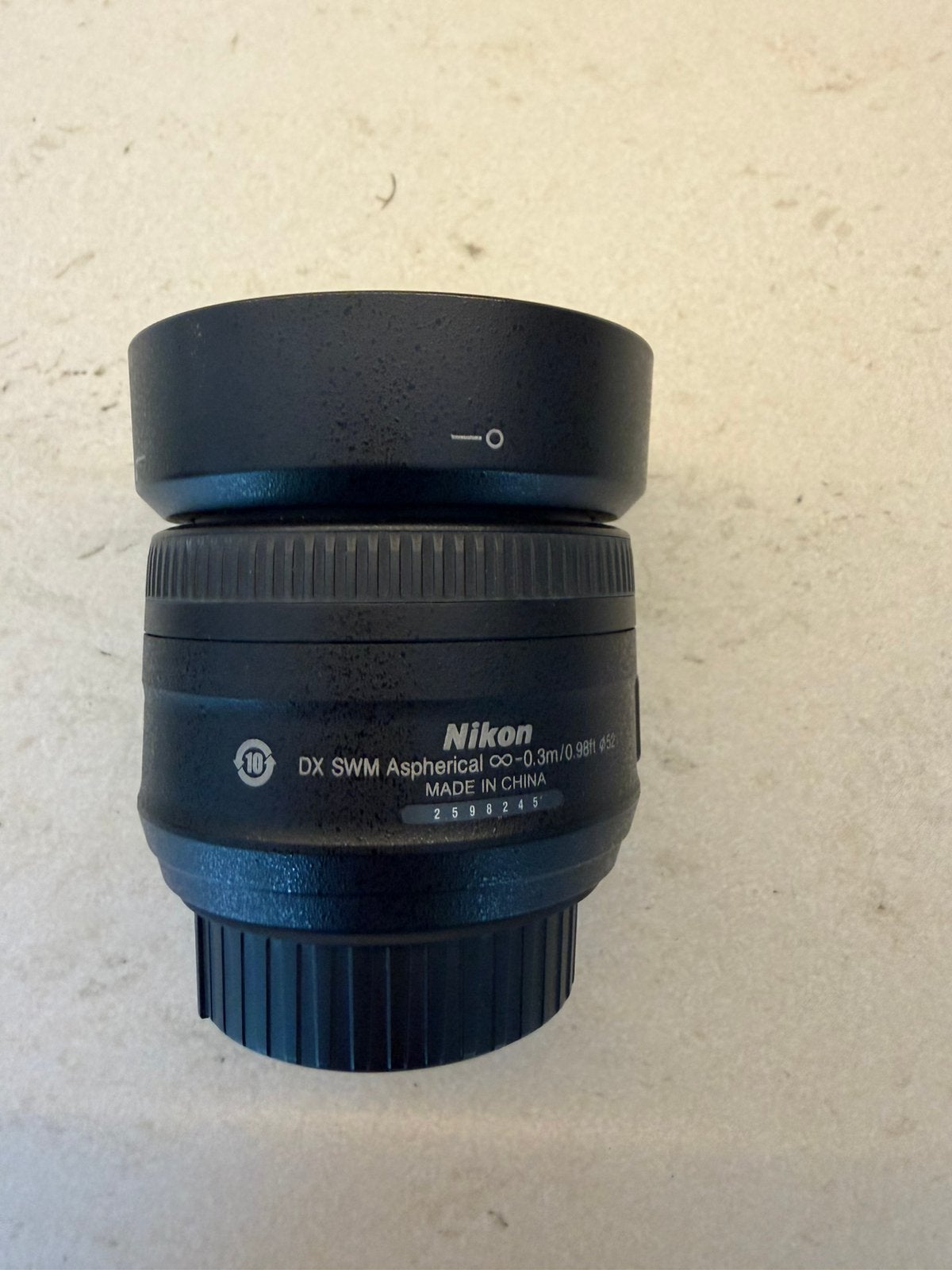 Nikon AF-S 35 mm f/1,8G DX + Hama UV + HB-46, Filtre inclus, Enlèvement ou Envoi, 35 mm, Nikon
