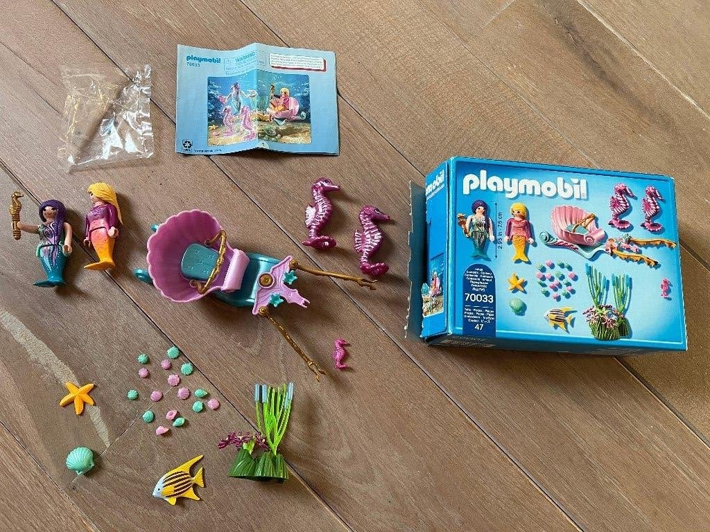 Playmobil 70033 - Zeemeerminnen koets met zeepaardjes, Complete set, Ophalen of Verzenden, Zo goed als nieuw, Figuren