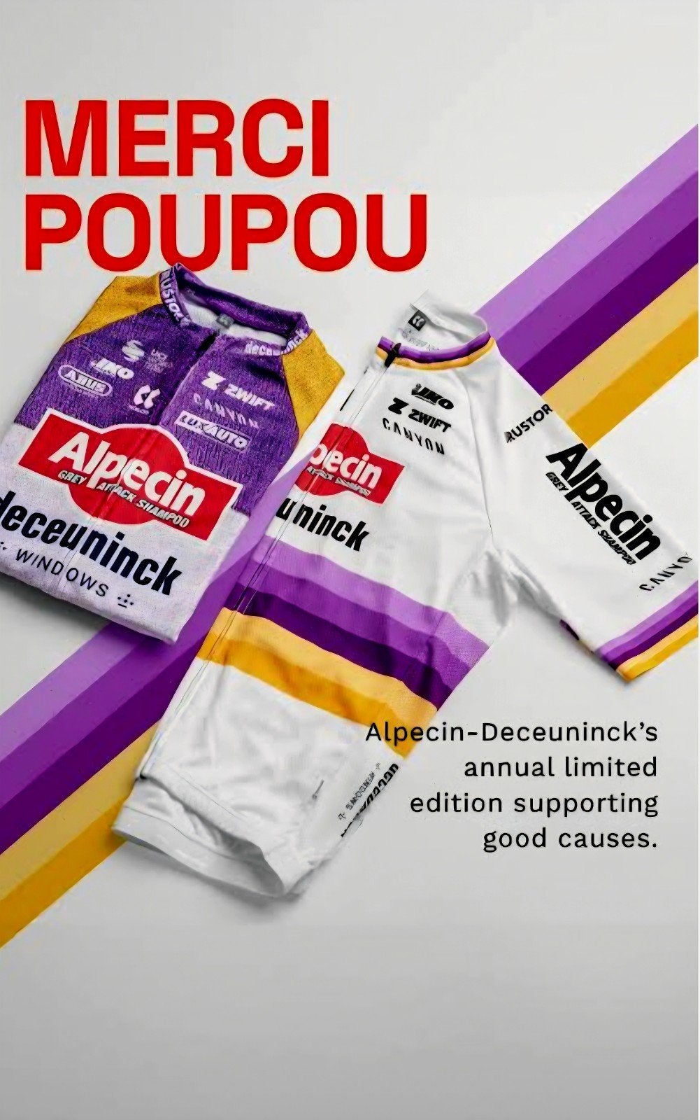 Merci PouPou 2024 Alpecin-Fenix wielershirt, Fietsen en Brommers, Heren, Kalas, Ophalen of Verzenden, Zo goed als nieuw