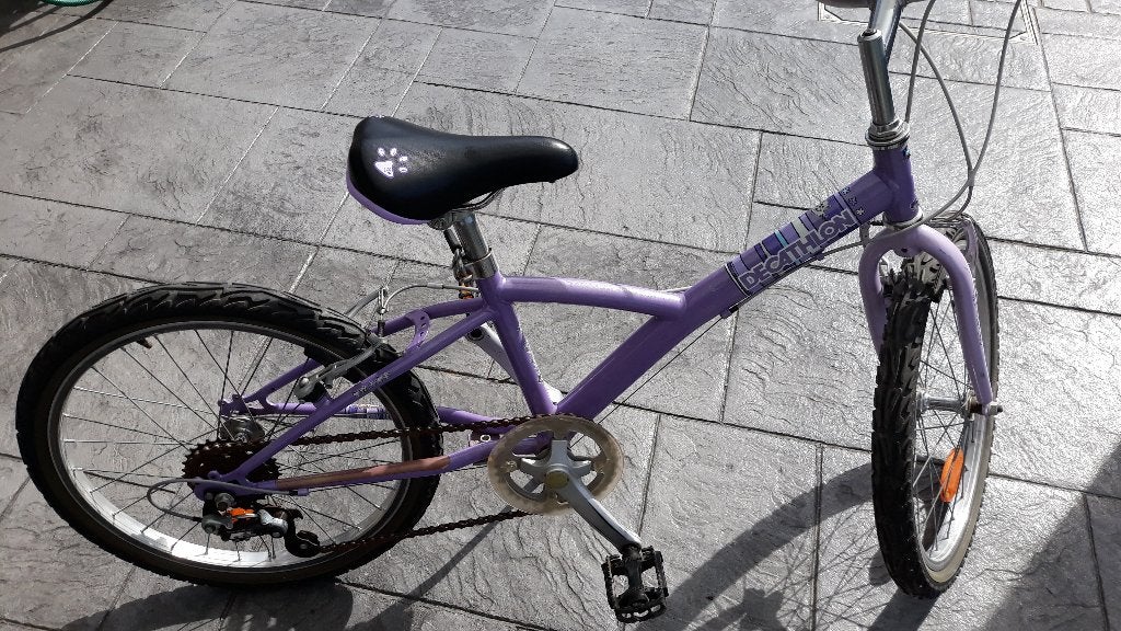 velo 20 pouces pour fille, Vitesses, Frein sur jante, B'twin decathlon, 20 pouces