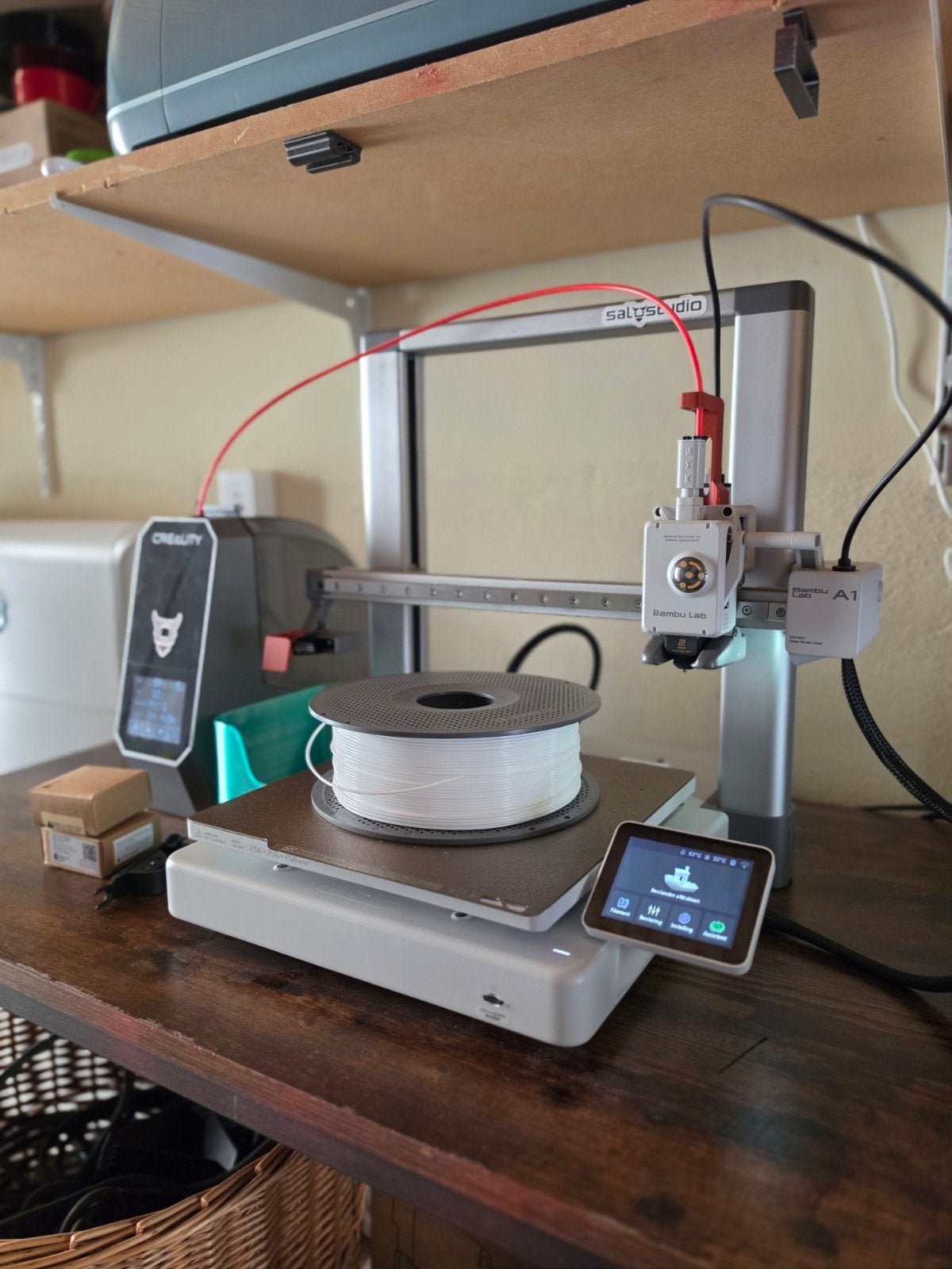 Bambu Lab A1 + filamentdroger + PETG + reserve nozzles, Ophalen