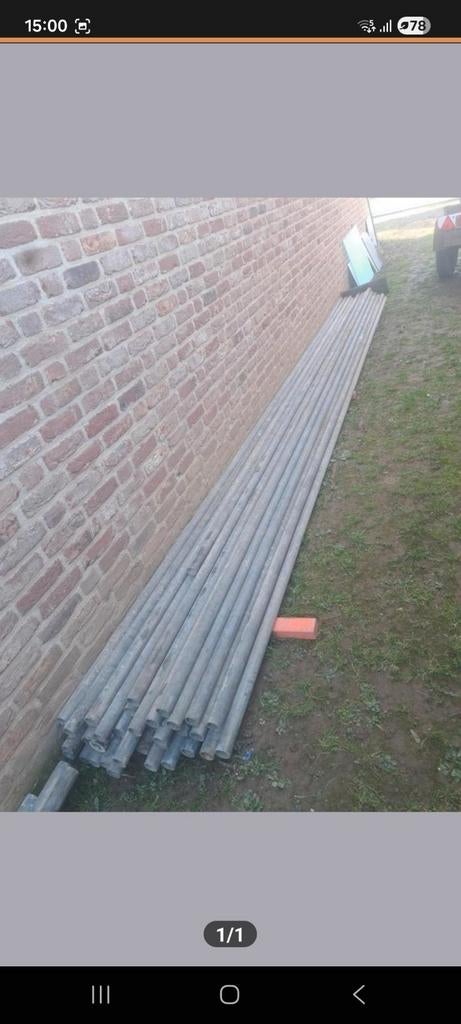 39 steigerbuizen van 6 meter, Ophalen