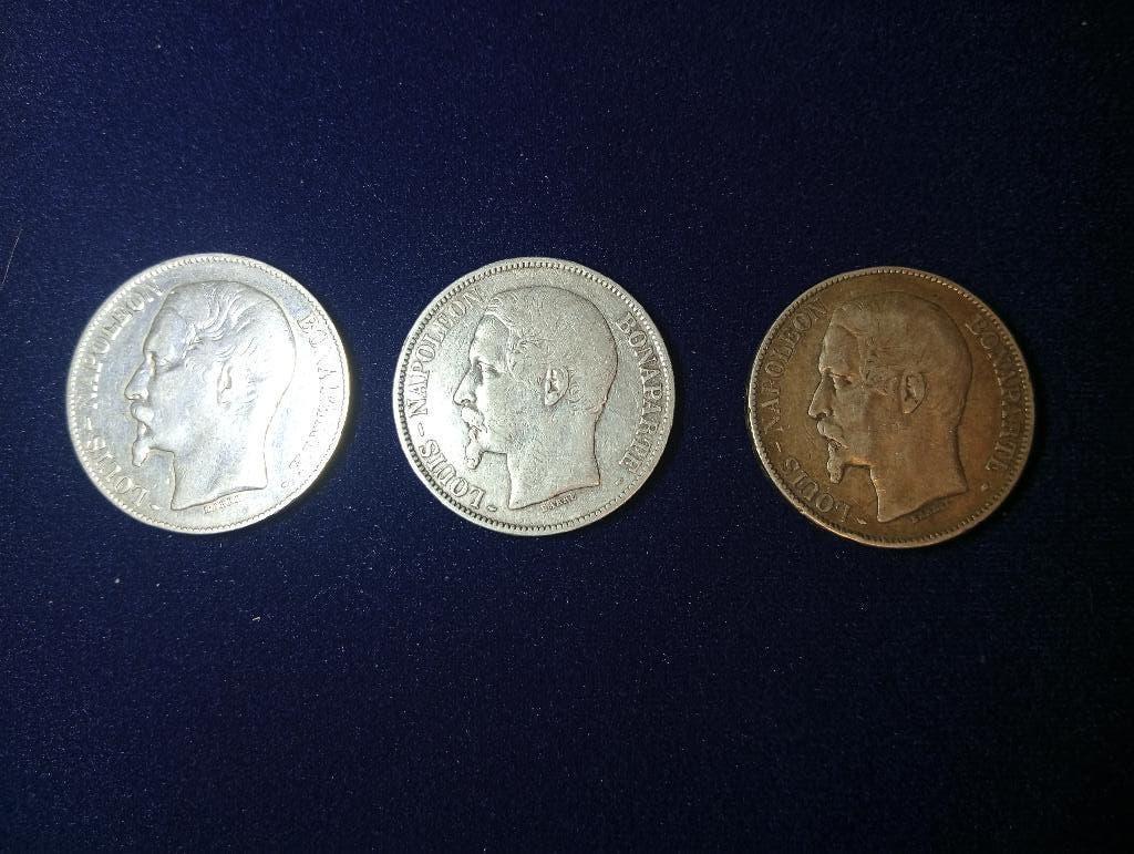 5. Frank Napoleon 1852 3 stuks, Ophalen of Verzenden