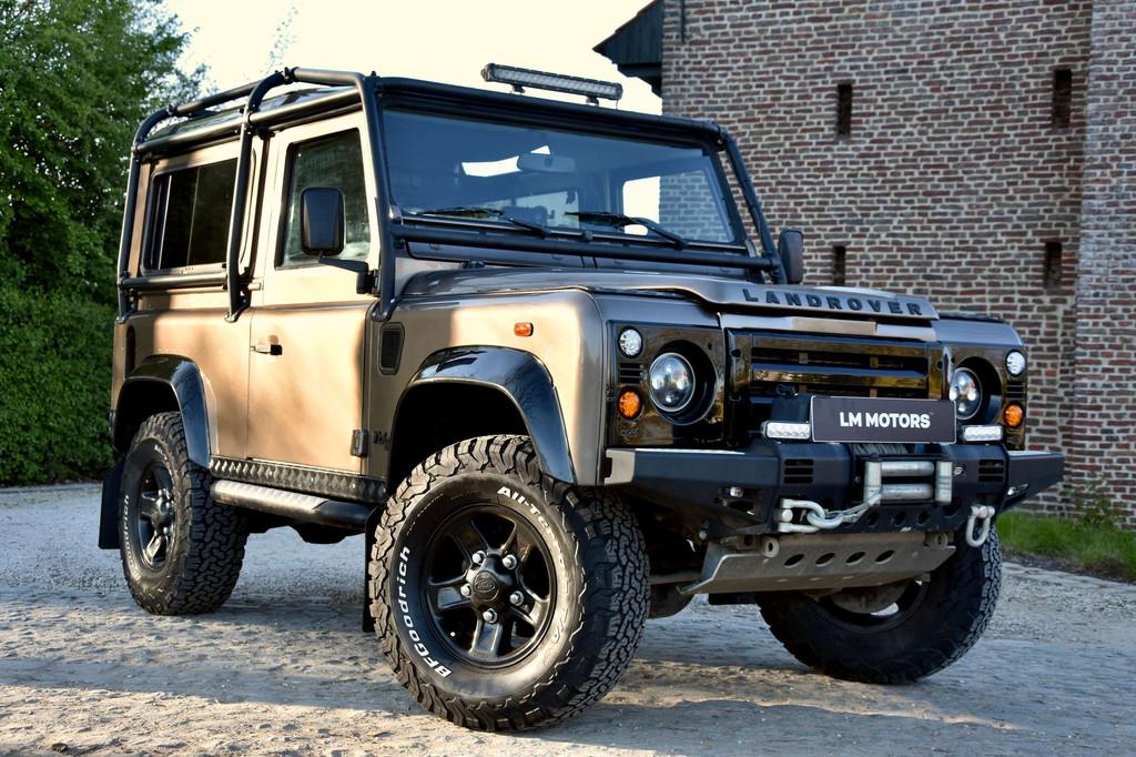 Land Rover Defender 90 TD5 *LICHTE VRACHT* (bj 2002), Auto's, Land Rover, Bedrijf, Te koop, 4x4, ABS, Airconditioning, Alarm, Bluetooth