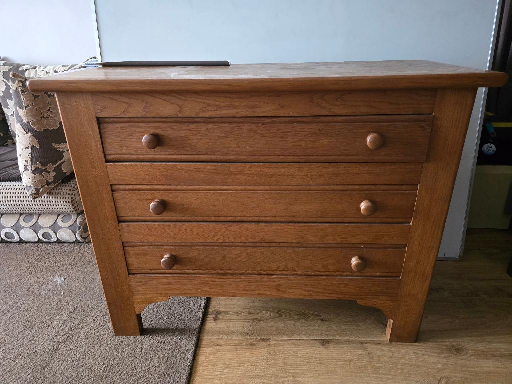 Commode en bois – 45,5 x 108 x 82 cm – À donner, 3 ou 4 tiroirs, 25 à 50 cm, Moins de 100 cm, 100 à 150 cm