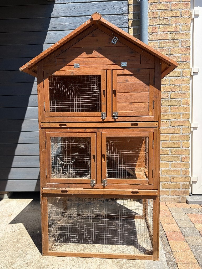 Clapier / Cage à lapins en bois – Très bon état, Animaux & Accessoires, 90 cm ou plus, 75 à 110 cm, Cage, Hamster