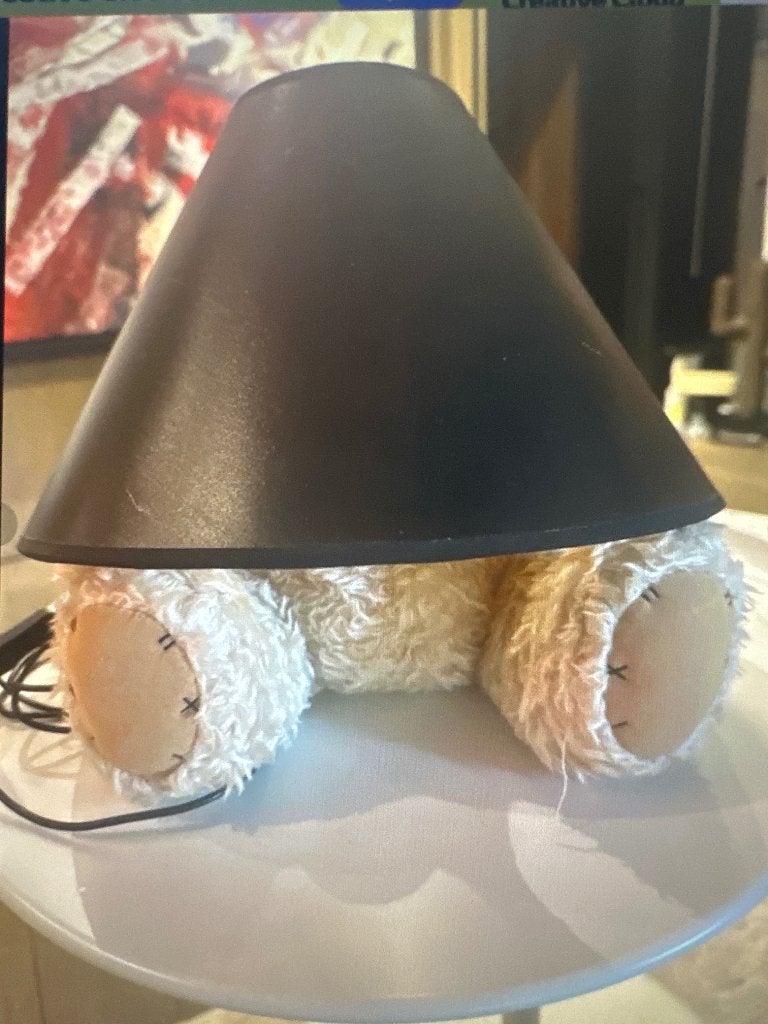 Lampe ours en peluche vintage SuckUK, Enlèvement ou Envoi, Beige, Autres types, Autres formes
