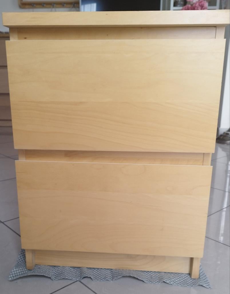 Commode table de chevet MALM Ikea 2 tiroirs, Enlèvement