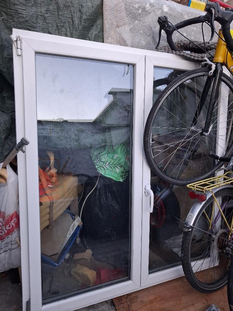 Pvc raam, Ophalen, Gevelraam of Ruit, 120 tot 160 cm, Zo goed als nieuw