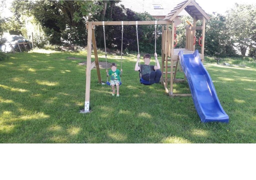 Aire de jeux Wickey MultiFlyer, Enfants & Bébés, Jouets | Extérieur | Aires de jeux, Utilisé, Toboggan, Mur d'escalade, Passerelle