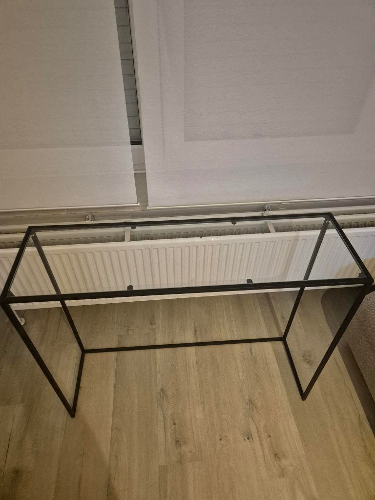 Glazen tafeltje, Ophalen, 75 cm of meer, 60 cm of meer, Rechthoekig