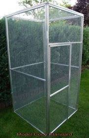nieuw vogelkooi volière in gaaspanelen afmeting 1m X 1m X 2, Ophalen, Nieuw, Aluminium, Vogelkooi